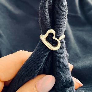 Authentic Tiffany&Co Elsa Peretti open heart ring